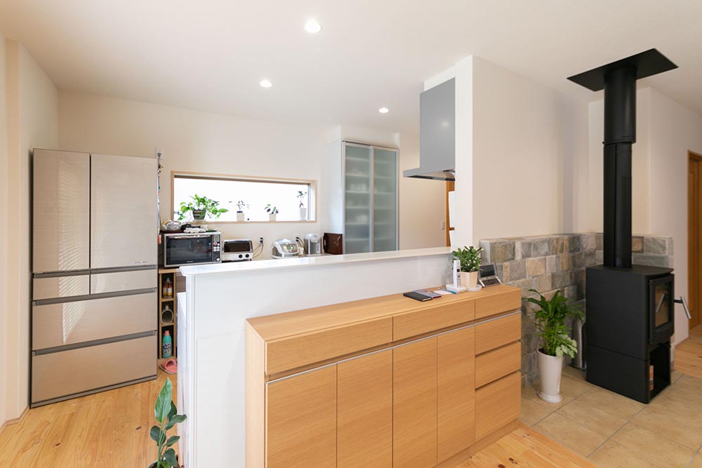 奥様念願の対面キッチン