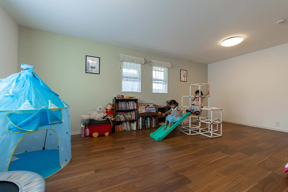 お子様の成長に合わせて仕切ることもできる子ども部屋