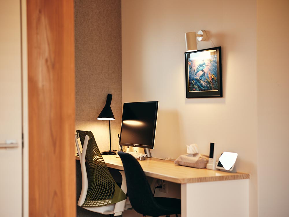 在宅ワークができる「デスクコーナー」