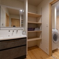 収納力と家事動線の良さが魅力的な、洗面・脱衣室